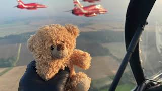 Ted Flies With The Red Arrows 2021 Ted In Red10 Xx188 Bournemouth To Raf Scampton Rafat