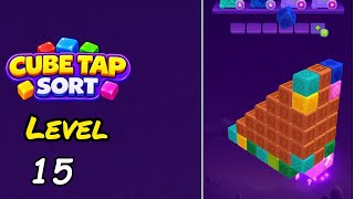 Cube Tap Sort Level 15 Walkthrough