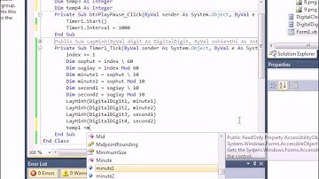 Hướng dẫn User Control làm đồng hồ điện tử Visual Basic