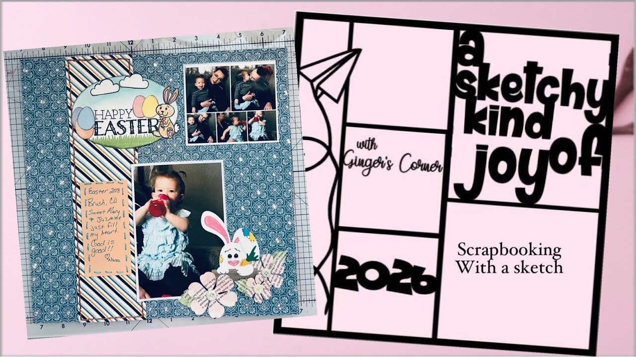 A SKETCHY KIND OF JOY Using a sketch to create a layout. #scrapbookinglayouts #scrapbookingideas