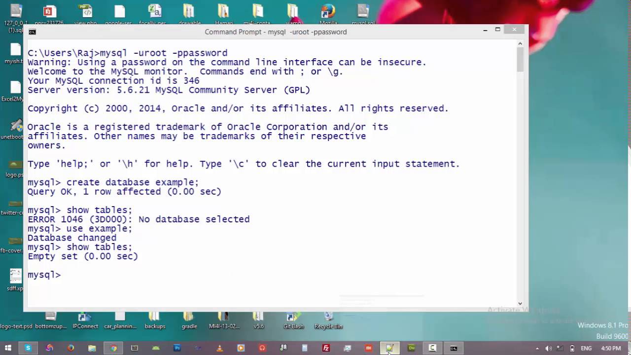 8 Creating Table And Inserting Data Into Table In MySql Command 8 Creating Table And Inserting Data Into Table In MySql Command