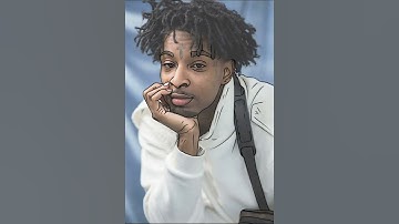 How To Draw 21 Savage In Infinite Painter  #art #cartoonyourself