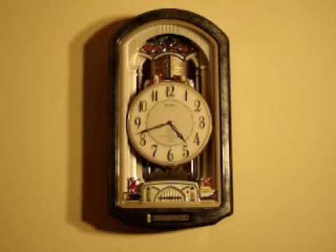 Seiko Melodies in Motion Clock QXM132LRH - YouTube