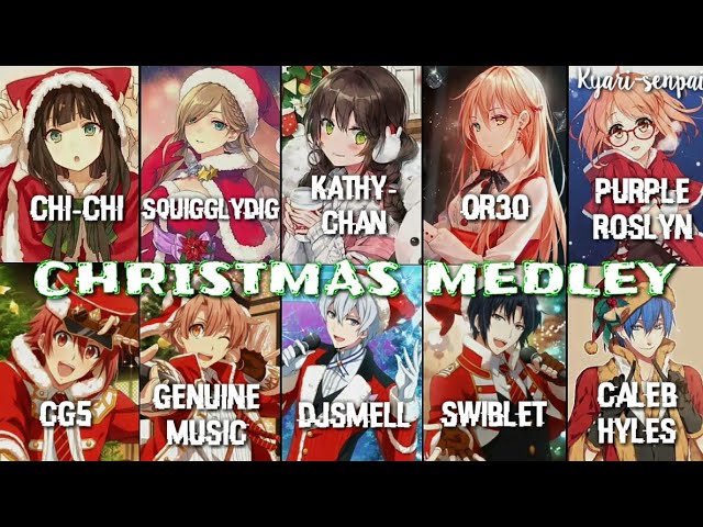 『Nightcore』All I want for Christmas ✗ Jingle Bells ✗ Others【Switching Vocals|Mash-up】〔Lyrics〕