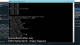 Harvard University CS50's Python for AI - Project: PageRank