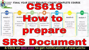 SRS document | cs 619 | VU final year project part-1