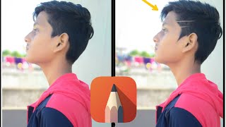 Hair style Editing Tutorial 🔥 || Autodesk sketchbook Best Audroid app || Rakesh Editing screenshot 5