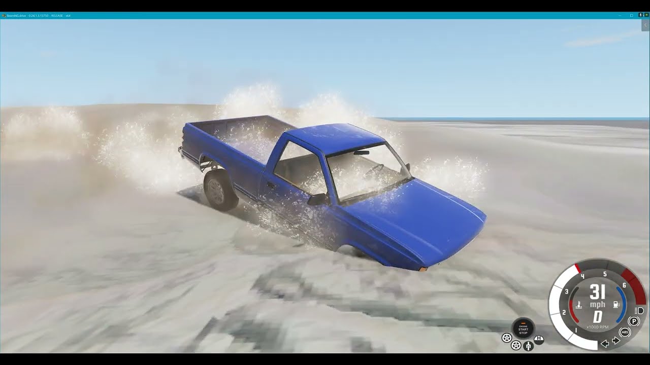 Test Level - Snow Particles - Snow Ground Model - BeamNG