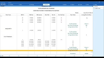 Debtors Payment Performance Report | TallyPrime TDL | Tally Customization | Tamil (AXN Infotech)