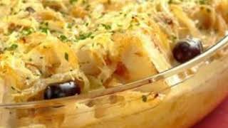 Receita: Bacalhau gratinado com creme de mandioca