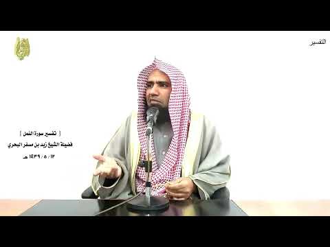 الشيخ زيد البحري التفسير الشامل فلما جاءها نودي أن بورك من في النار النمل 8  9 