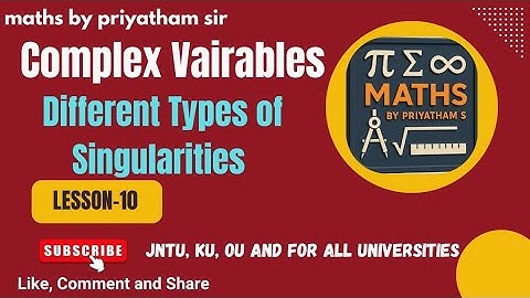 Types of Singularities Explained with Examples | Complex Analysis | Maths by Priyatham Sir