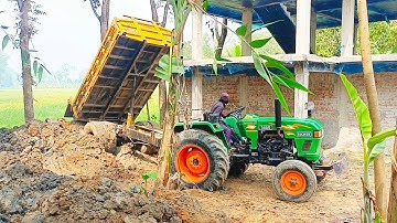 Eicher Tractor Soil Unloading Video Hydraulic Facilities Of Tractor ! Digital Dump System Of Tractor