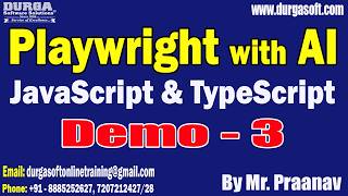 Playwright with AI JavaScript & TypeScript tutorials || by Mr. Praanav On 06-10-2026 @9PM (IST)