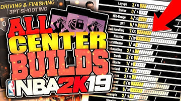 NBA 2K19 ALL CENTER PLAYER BUILDS/ARCHETYPES - EVERY BADGES AND ATTRIBUTES! (MUST WATCH)