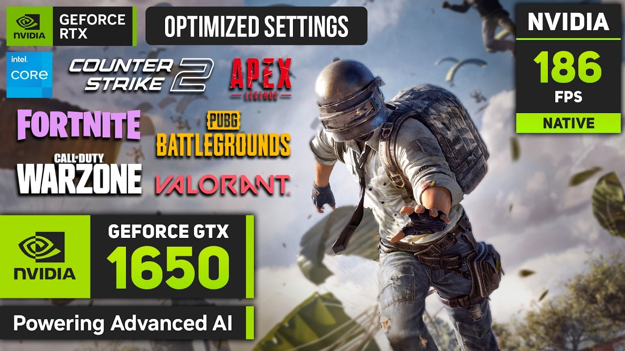 GTX 1650 | Best Settings For PUBG, Fortnite, CS2, Valorant, Apex, Warzone