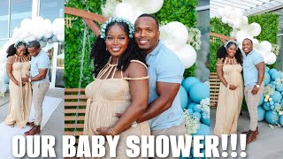 OMG😭 OUR BABY SHOWER IN DALLAS VLOG💙🎉BABY NAME REVEAL🥳  | Msnaturally Mary