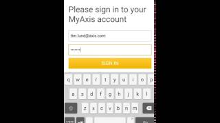 AXIS Mobile Viewing App (Android) - Sign in screenshot 2