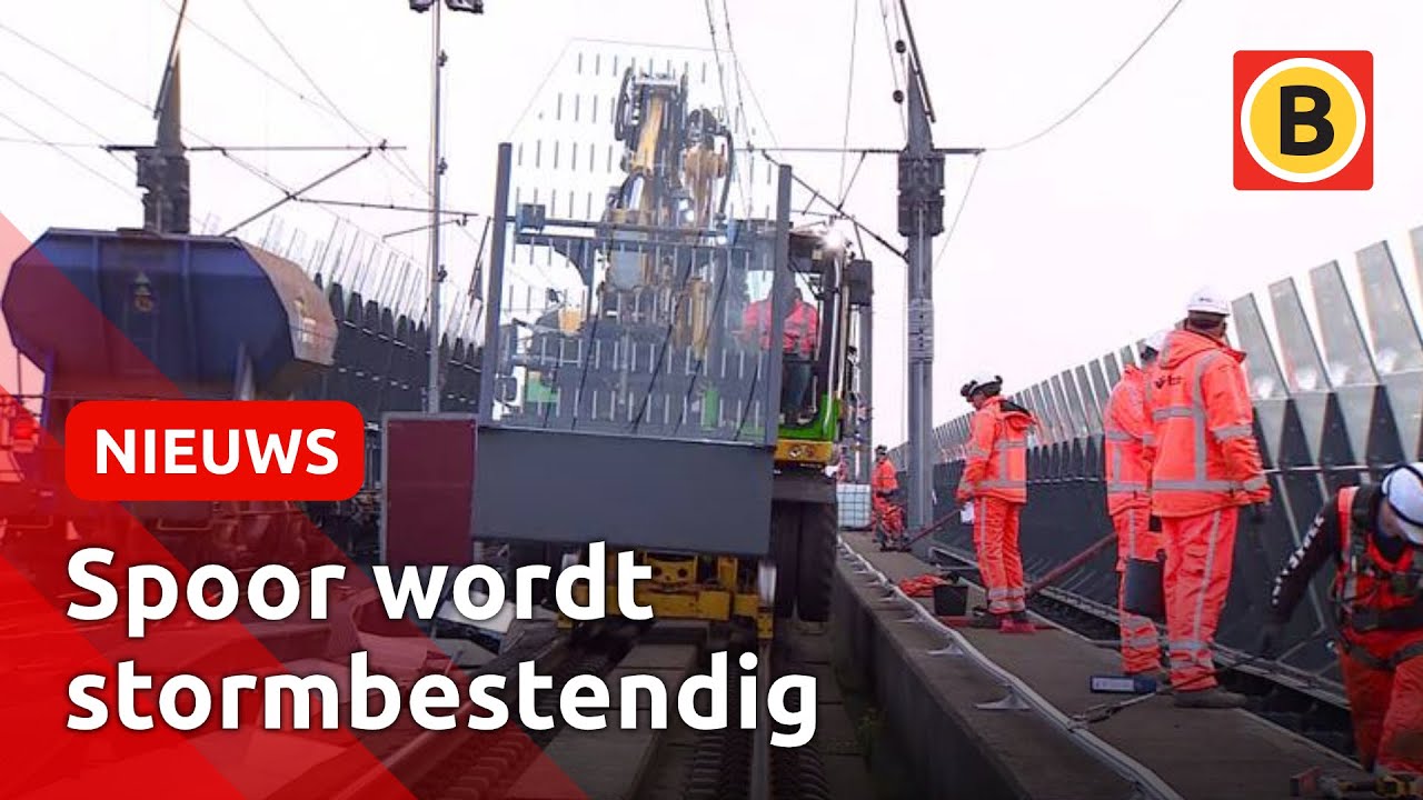 Megaklus: kilometerslang windscherm op spoorbrug HSL | Omroep Brabant