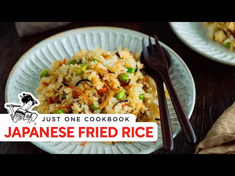 JAPANESE FRIED RICE with Edamame, Tofu and Hijiki Seaweed (recipe) ひじきと枝豆のチャーハンの作り方 (レシピ)