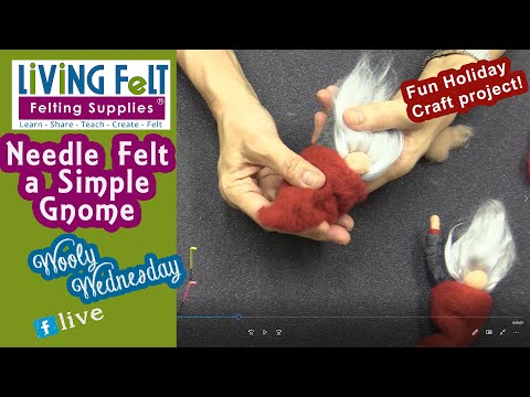 바늘 펠트 DIY 그놈 튜토리얼, Nisse, Tomte