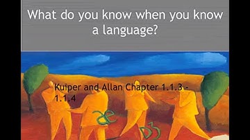 Kuiper and Allan - An Introduction to English Language 3e - Introduction - Linguistic knowledge
