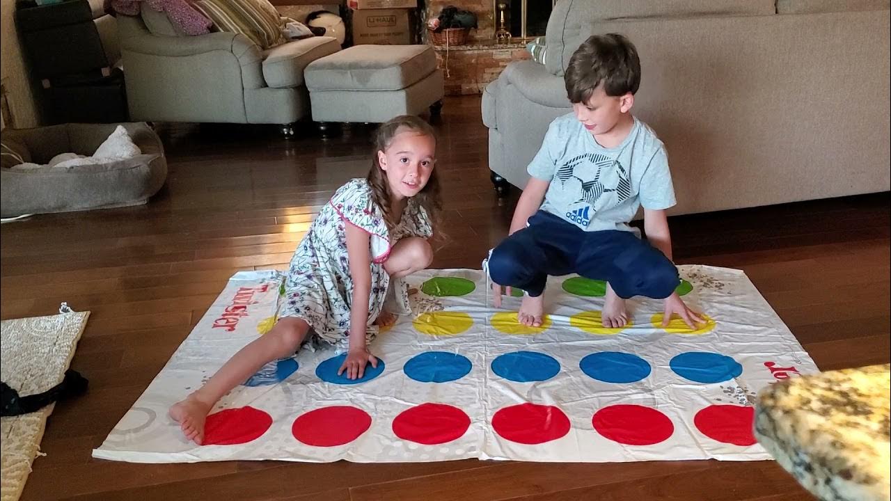 Gigi and Wolf playing twister