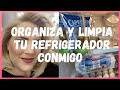 ORGANIZA Y LIMPIA TU REFRIGERADOR CONMIGO/ Refrigerador pequeño/TIPS PARA ORGANIZAR TU REFRIGERADOR