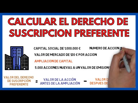 DERECHO de SUSCRIPCION PREFERENTE y su VALOR ✅ | Economía de la Empresa 2 Bach 95#