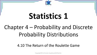 4.10 Statistics - Return of the Roulette Game