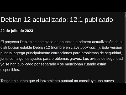 Debian 12.1 refuerza la seguridad y corrige errores con la última versión