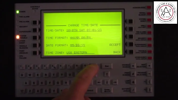 Notifier Onyx 3030 time & date 📅