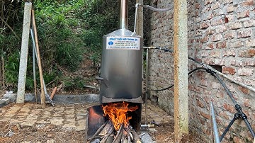 Nồi Hơi Nấu Đậu đun bằng củi không khê không cháy hiện đại và sạch sẽ