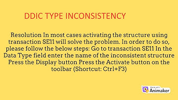 DDIC_TYPE_INCONSISTENCY