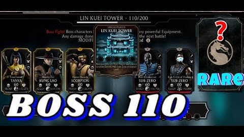 MK MOBILE LIN KUEI TOWER BOSS 110 BATTLE  (Rare Equipment Reward) !Mortal Kombat Mobile