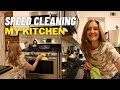 SPEED CLEAN MY KITCHEN With Me! #speedcleaning