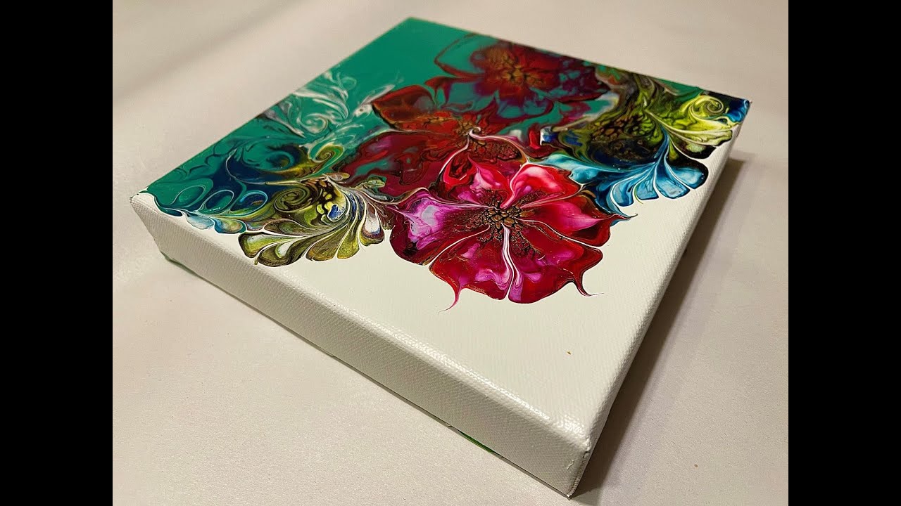 #105 A Beautiful Modified Bloom on Diagonal Split base #acrylicpouring ...