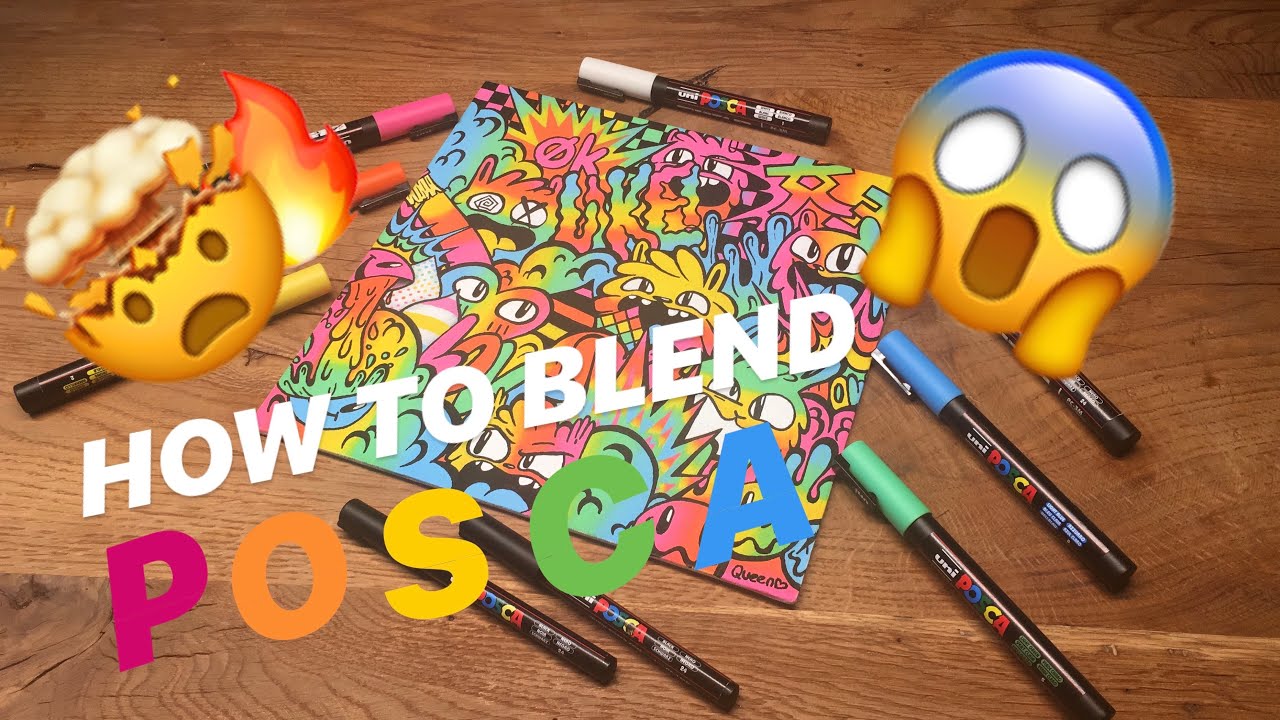 Here is how to blend with a Posca brush pen. This is a great art tutor