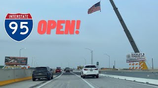 Driving I95 in Philadelphia after Bridge Collapse Repair  Fourth of July Weekend