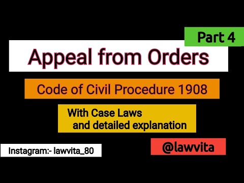 Appeals from Orders in CPC/Section 104,105 Order 43 in CPC