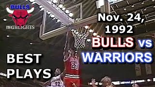 November 24 1992 Bulls vs Warriors highlights