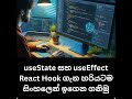 React JS React Hooks: useState and useEffect ( සිංහලෙන් )