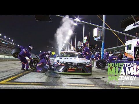 Denny Hamlin pits in final stage overheating | NASCAR at Homestead-Miami Speedway