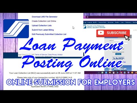 SSS Loan Payment Posting Online for Employers