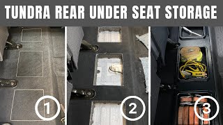 Toyota Tundra CrewMax Plastic Rear Under Seat Storage Installation