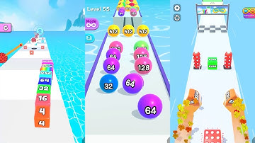 Jelly Tube Run vs Ball Run 2048 vs Jelly Run 2048 3 in one Gameplay Run & Merge