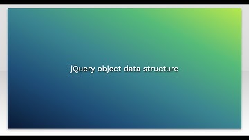 jQuery object data structure