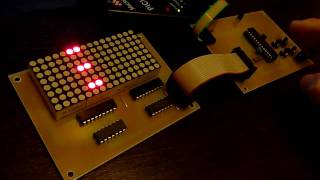 8x16px dot matrix LED dynamic drive with PIC