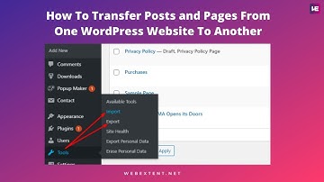 How To Transfer Posts and Pages From One WordPress Website To Another
