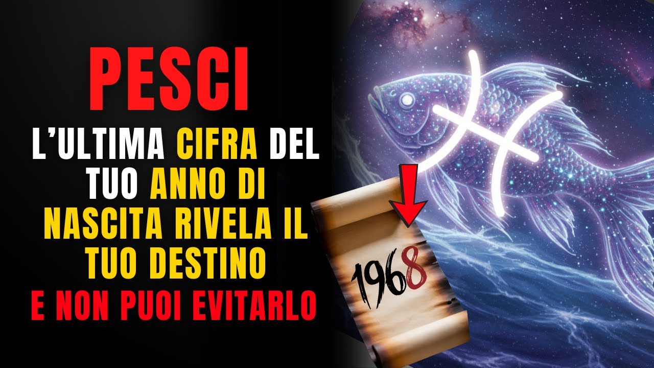 PESCI, Non Crederai a Ciò che RIVELA l’ULTIMO NUMERO del Tuo Anno di NASCITA!